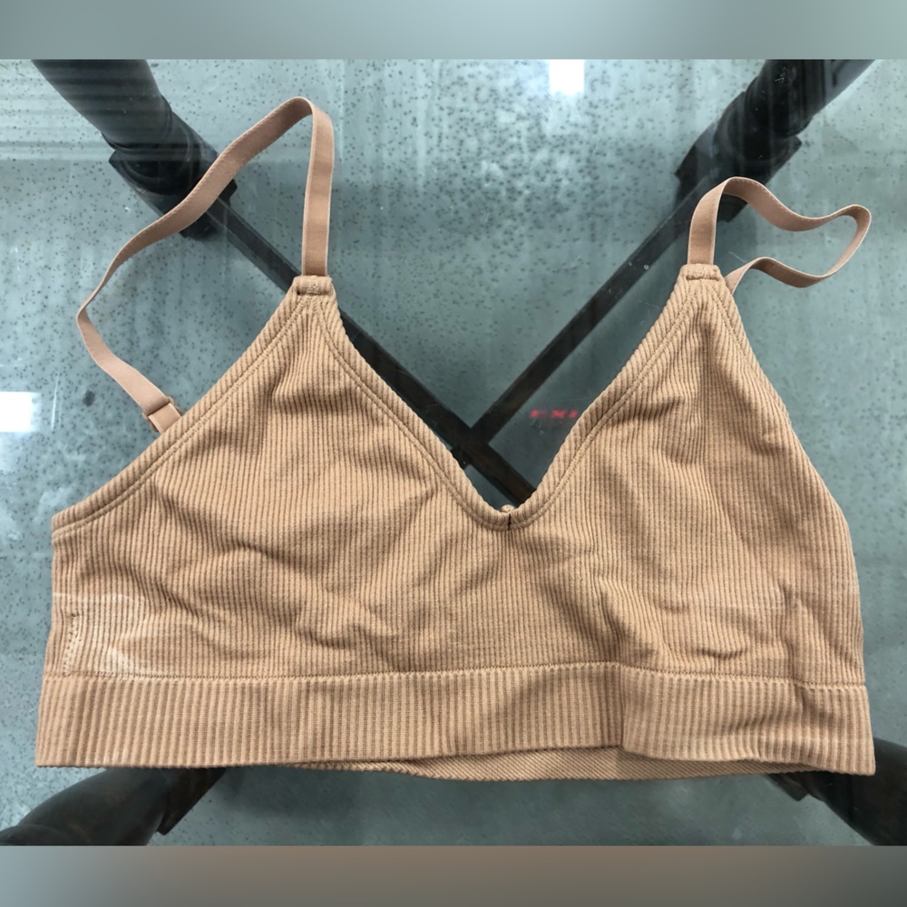 H&M Light Brown Crop Tank Top- Medium